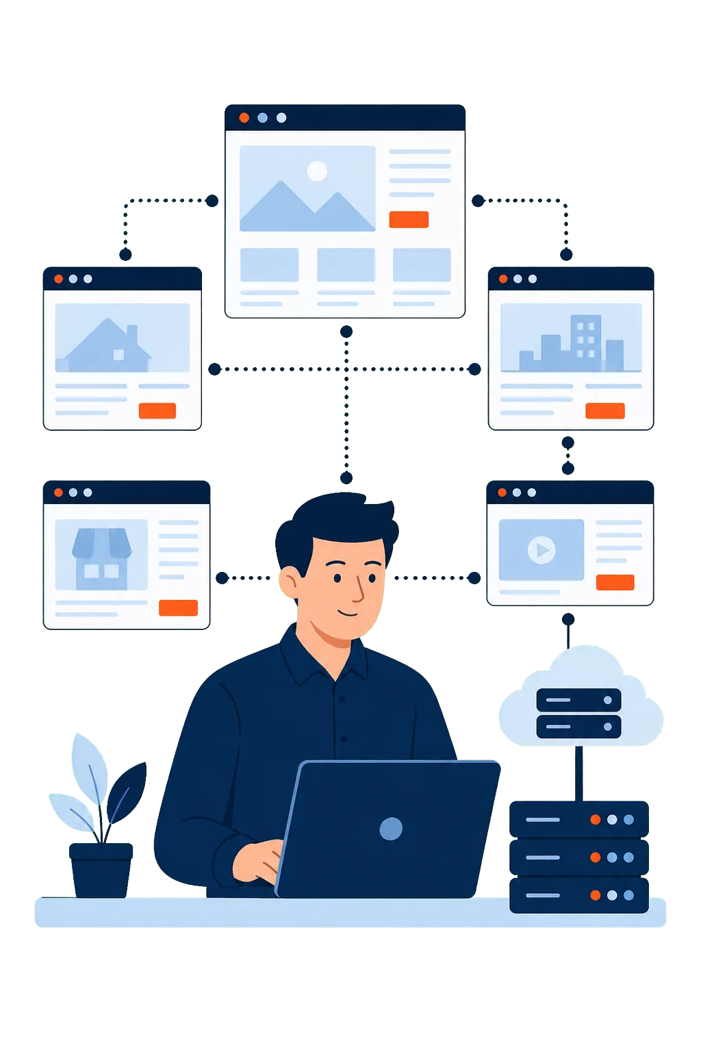Ilustración del plan de Hosting Premium