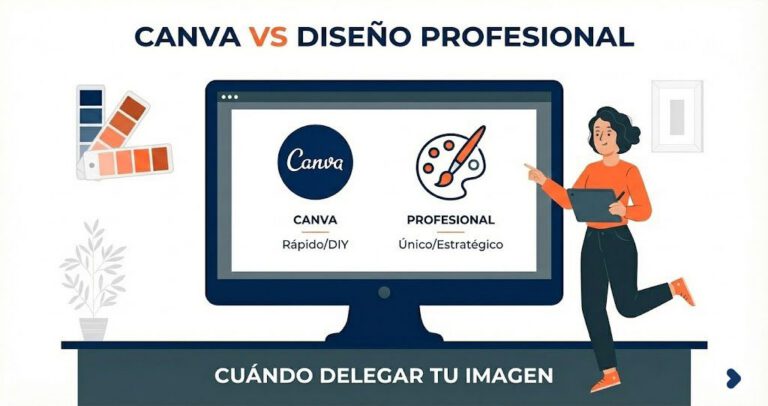 Canva vs Diseño Profesional: Cuándo delegar tu imagen