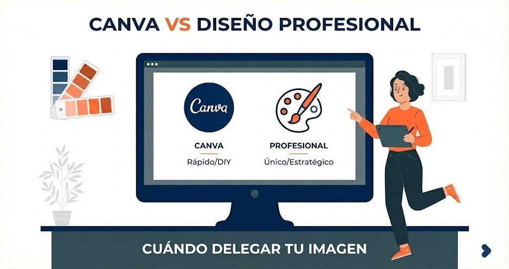 Canva vs Diseño Profesional: Cuándo delegar tu imagen