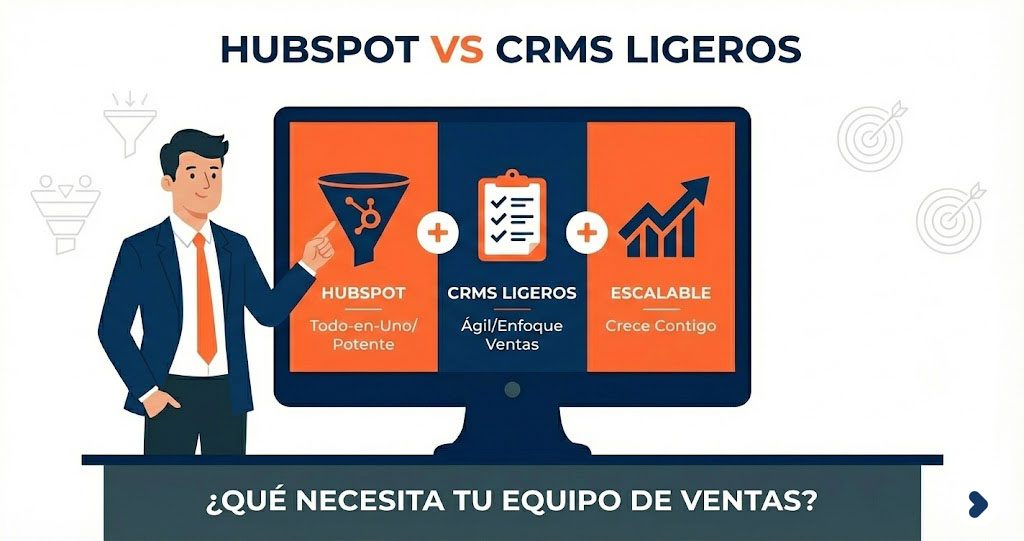 HubSpot vs CRMs ligeros: ¿Qué necesita tu equipo de ventas?