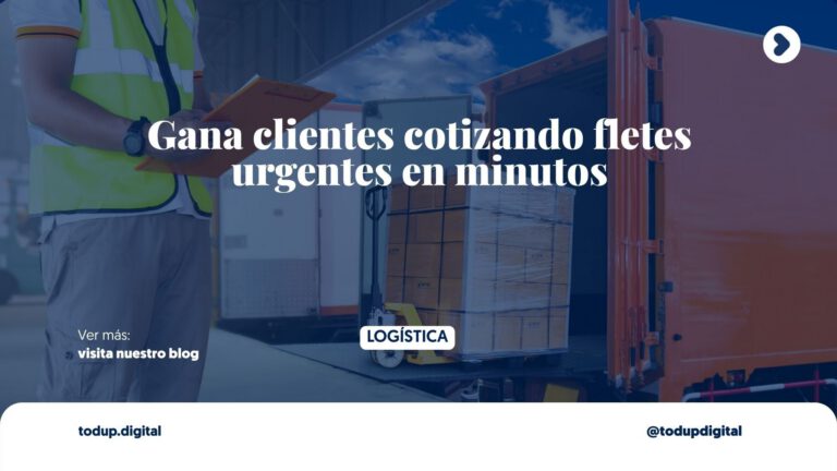 Cotizador de Fletes en Línea: Gana por Velocidad (El que Cotiza Primero, Gana)