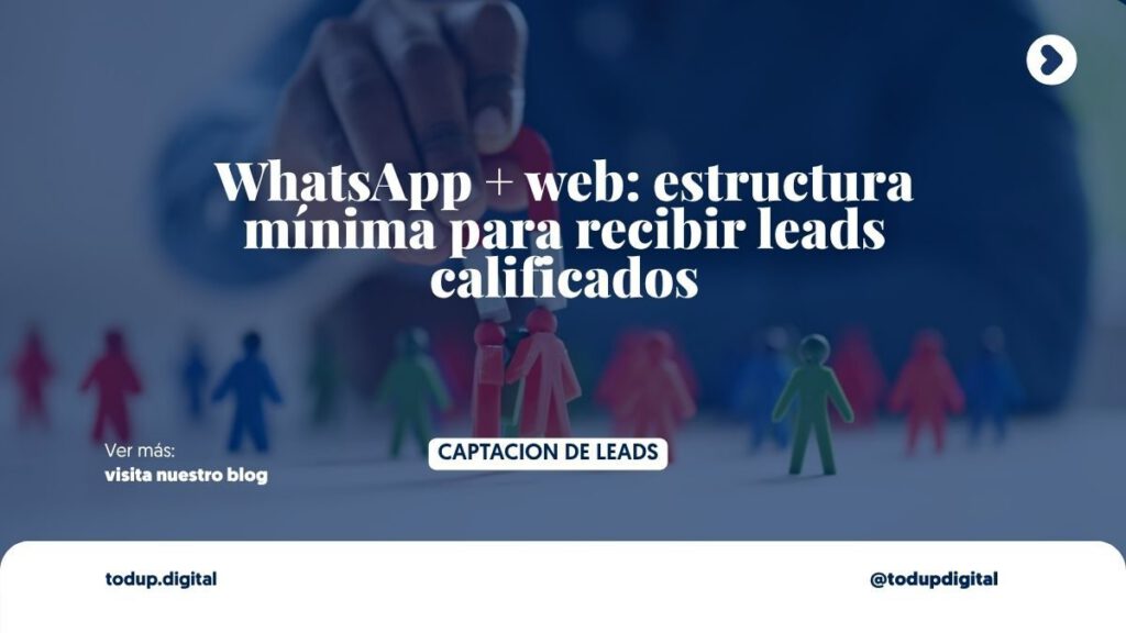 WhatsApp + web: estructura mínima para recibir leads calificados
