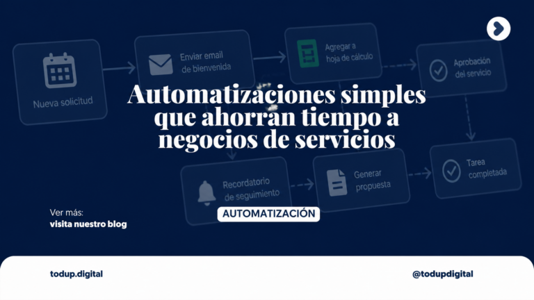 Automatizaciones simples que ahorran tiempo a negocios de servicios