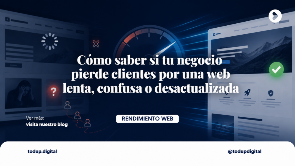 Cómo saber si tu negocio pierde clientes por una web lenta, confusa o desactualizada